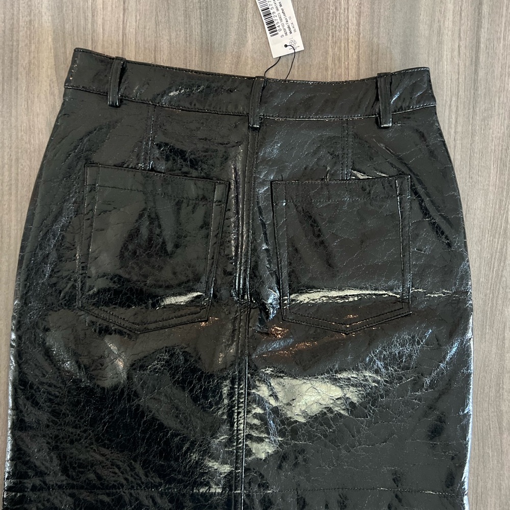 Karen Millen Metallic Faux Leather Mini Skirt - Picture 4 of 8